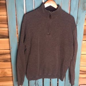 Woolrich gray quarter zip sweater size large